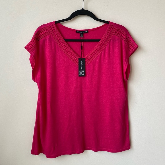 Cable & Gauge | Tops | Fuchsia Sleeveless Top | Poshmark